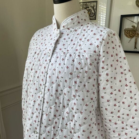 NWOT The Vermont Country Store Double-Quilted Long Cotton Flannel Robe $110 S 6 - Picture 6 of 9